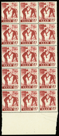 1947 SAAR II issue: The exceptional group of proofs