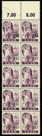 1947 SAAR II issue: The exceptional group of proofs