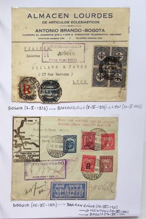 AIRMAIL 1920-1950 COLOMBIE SCADTA Collection de timbres