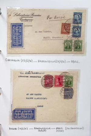 AIRMAIL 1920-1950 COLOMBIE SCADTA Collection de timbres