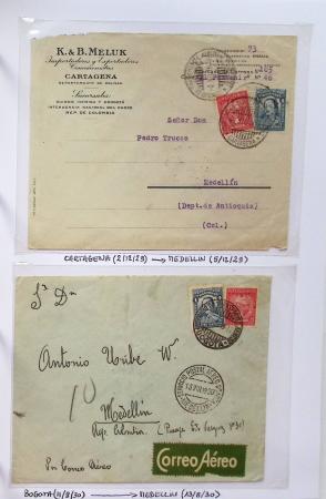 AIRMAIL 1920-1950 COLOMBIE SCADTA Collection de timbres