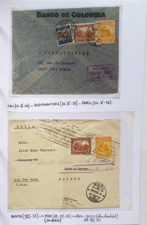 AIRMAIL 1920-1950 COLOMBIE SCADTA Collection de timbres