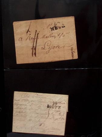 1800-1950, MOSELLE ensemble de lettres majoritairement