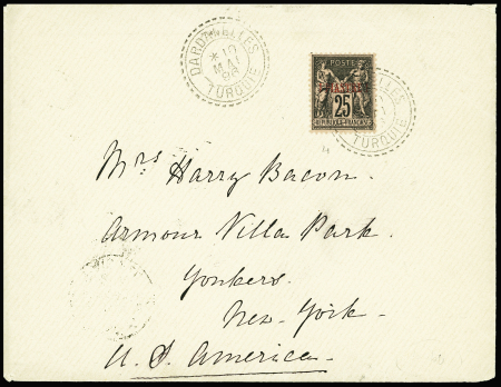 N° 4 obl. càd DARDANELLES 10.05.1896 Turquie sur