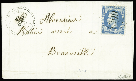 VIUZ EN SALLAZ GC 4309 sur n° 29 +T22 sur lettre 1869,