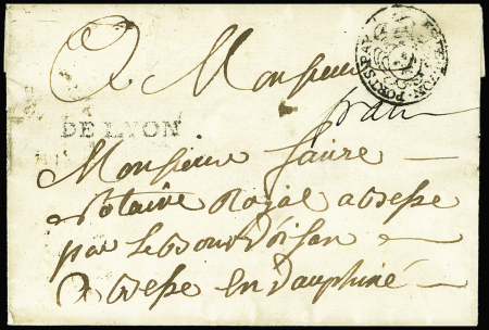 RHÔNE - Rare Port payé orné de Lyon PORTS PAYES DE