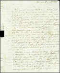 Lettre avec MP tronquée "Menton" (1822 administration