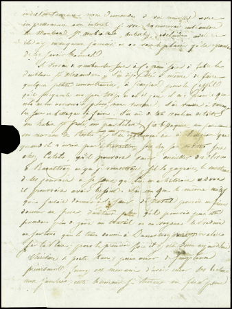 Lettre avec MP tronquée "Menton" (1822 administration