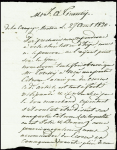 Lettre   avec MP tronquée "Menton" + mention manuscrite