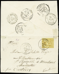 N°90 en   paire OBL CAD "La Cavalerie Aveyron" (1880)