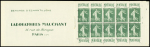 N°188-C1, carnet de 10 timbres 10c vert "Semeuse"