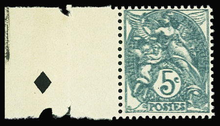 N°111 5c vert, magnifique variété double impression