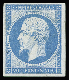 N°14A 20c bleu, neuf *, TB