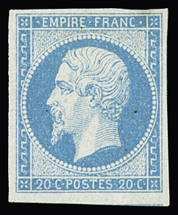 N°14A 20c bleu, neuf *, TB. Signé A. Brun