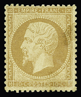 N°21 10c bistre, neuf *, TB. Signé Calves