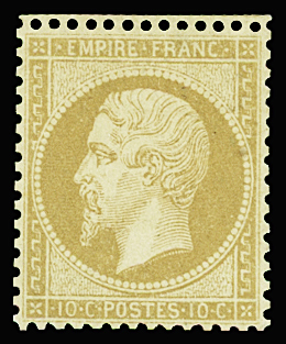 N°21 10c bistre, neuf *, TB. Signé Calves