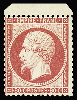 N°24 80c rose, neuf * avec bdf, TTB. Signé A. Brun