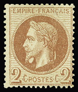 N°26Ab 2c rouge brun, variété boule sous le menton,