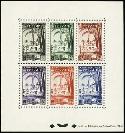 BLOCS SPECIAUX Taxe N°6 à 11 en feuillet gommé et dentelé,