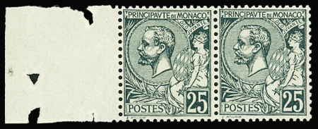 N°16a en paire bdf avec perforation de contrôle, variété