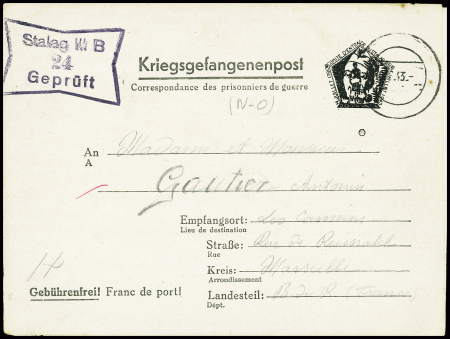 Entier formule du Stalag IIIB avec petite figurine