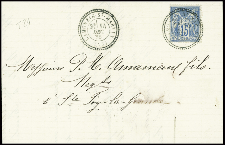 N°90 obl CAD perlé type 24 "Lamonzie St Martin (23