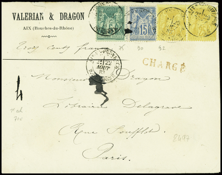 3 lettres chargées et 1 lettre recommandée AFF div