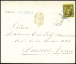 2 lettres AFF n°97 et n°93 obl Paris (1893 et 1883