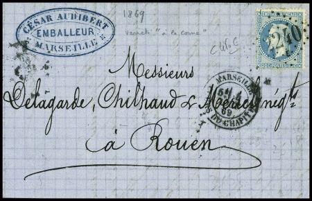 N°29b variété "à la corne" obl GC 2240E + CAD "Mar