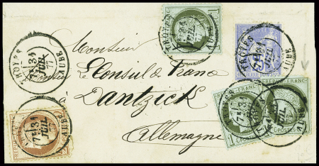 N°50, 3 pièces + 51 + 78 obl T18 "Troyes Aube" (18