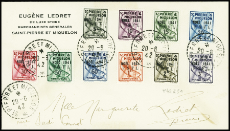 Saint Pierre et Miquelon timbres-taxe n°42 à 51, s