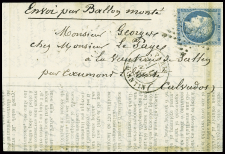 N°37 obl étoile 8 + CAD "Paris R. d'Antin" (17 nov