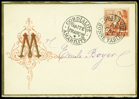 Pseudo entier carte lettre dépliante avec figurine