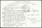 6 pseudo-entiers cartes postales 5c semeuse rouge 