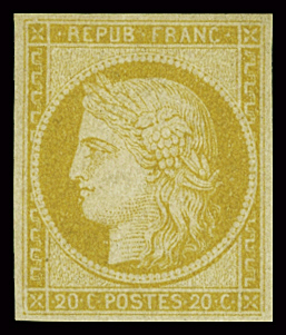 N°3, essai en bistre sur papier fort. TB