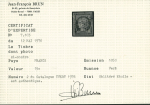 N°2 15c vert obl. TB (certificat Brun)