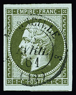 N°11 1c olive obl TB