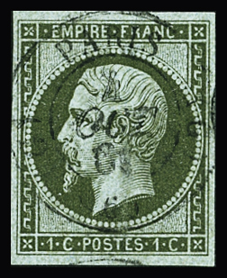 N°11 1c olive obl TB