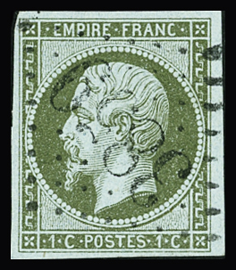 N°11 1c olive obl gros chiffres TB