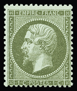 N°19 1c olive, neuf **, TB