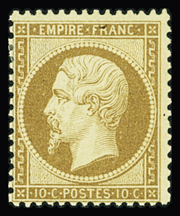 N°21b 10c bistre-brun, neuf *, TB