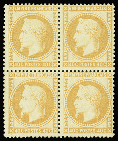 N°31 40c orange bloc de 4 neuf ** (2ex*) TB. Signé