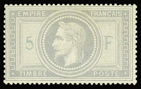 N°33A 5F violet-gris "5 et F" en bleu neuf * TB (