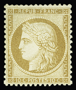 N°36 10c bistre-jaune neuf * TB