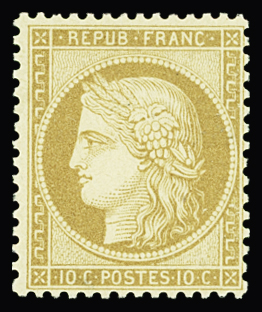 N°36 10c bistre-jaune neuf * TB