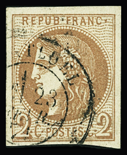 N°40B 2c brun-rouge obl TB