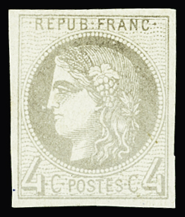 N°41B 4c gris neuf * TB