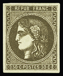 N°47 30c brun neuf * TB