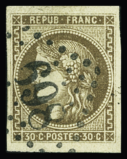 N°47 30c brun obl TB