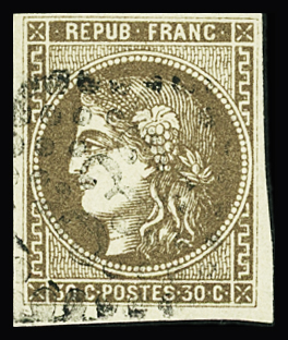 N°47a 30c brun clair obl TB